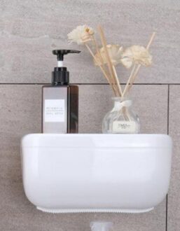 Toiletrolhouder Waterdicht Papier Houder Wandmontage Tissue Houder Tissue Dispenser Multifunctionele Opbergdoos wit