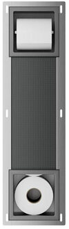 Toiletrolhouder Zonder Klep en Reserverolhouder Inbouw Wiesbaden Rocko Gunmetal