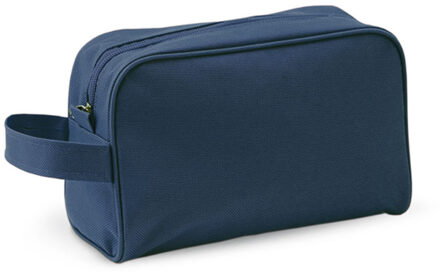 Toilettas make-up tas - donkerblauw - compact - met handvat Navy