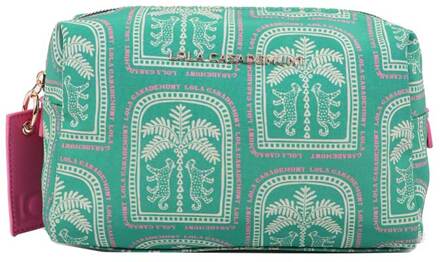 Toilettas met print Girona  groen - One Size,