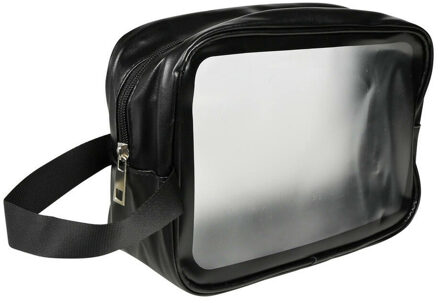 Toilettas - ophang lus - transparant - 25 x 9 x 17 cm - kind/volwassenen