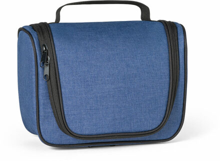 Toilettas Traveler - ophangbaar aan haak - blauw - 25 x 18 x 10 cm - polyester - kind/volwassenen