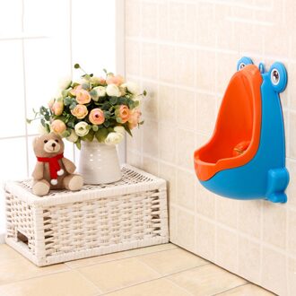 Toiletten Accessoires Kinderen Makkelijk Schoon Kikker Patroon Baby Urinoir Staande Type Kids Badkamer Thuis Effen Pee Gewoonte Peuters Blauw
