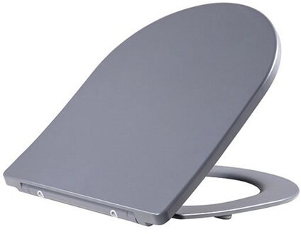 Toiletzitting Met Deksel Wiesbaden Shade Slim One Touch Mat Grijs