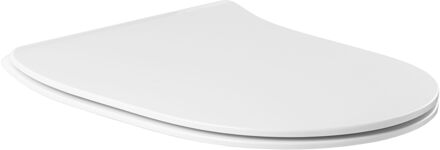 Toiletzitting Sanindusa Sanibold Slim Softclose Clip Off met Bevestigingsmateriaal Mat Wit Mat wit