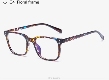 Toketorism tr90 bril retro brillen blauw licht lenzen voor computer lichtgewicht brilmonturen vrouw man 5205 Floral