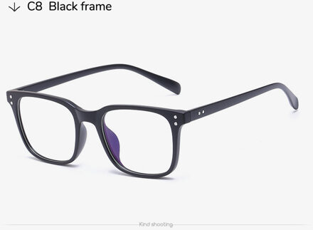Toketorism tr90 bril retro brillen blauw licht lenzen voor computer lichtgewicht brilmonturen vrouw man 5205 zwart