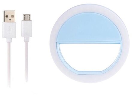 Tokohansun 36 Lamp Usb Charge Led Selfie Ring Licht Voor Iphone Samsung Verlichting Selfie Enhancing Vullen Licht Voor Alle Smartphones Blauw