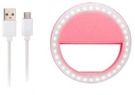 Tokohansun 36 Lamp Usb Charge Led Selfie Ring Licht Voor Iphone Samsung Verlichting Selfie Enhancing Vullen Licht Voor Alle Smartphones Roze