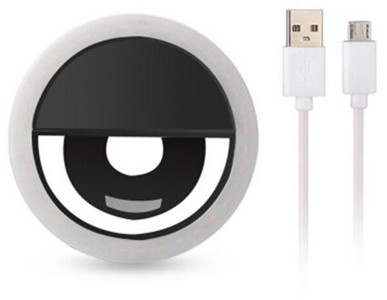 Tokohansun 36 Lamp Usb Charge Led Selfie Ring Licht Voor Iphone Samsung Verlichting Selfie Enhancing Vullen Licht Voor Alle Smartphones zwart