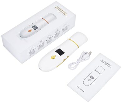 Tolaccea Ultrasone Gezicht Cleaning Huid Scrubber Facial Cleaner Skin Peeling Mee-eter Verwijderen Pore Cleaner Gezicht Scrubber wit met doos