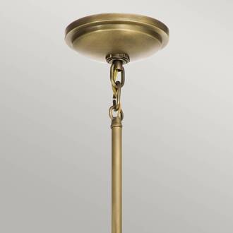 Tollis hanglamp, messing/wit, 1-lamp, Ø 20,4cm wit, messing, helder