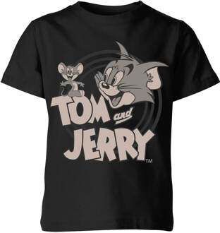 Tom and Jerry Circle Kinder T-shirt - Zwart - 122/128 (7-8 jaar) - M