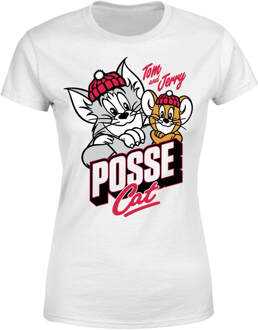 Tom and Jerry Posse Cat Dames T-shirt - Wit - XXL