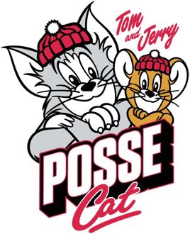 Tom and Jerry Posse Cat T-shirt - Wit - XXL