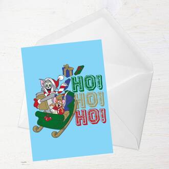Tom And Jerry Sleigh Ho! Ho! Ho! Greetings Card - Giant Card