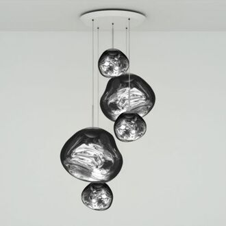Tom Dixon Melt Large Round LED Hanglamp - Chroom Zilver