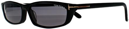 Tom Ford Alejandro FT1058 01A glanzend zwartgrijze zonnebril