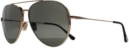 Tom Ford Aviator Unisex Glimmend Roségoud Rookgrijs Dashel FT0996 - One Size
