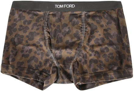 Tom Ford Boxershort met Luipaardprint Tom Ford , Brown , Heren - 2Xl,L,M,S