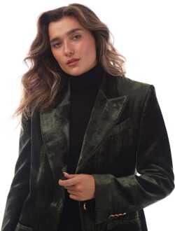 Tom Ford Dames Tom Ford Wallis Single Breasted Jas in olijfkleur - EU 34 / UK 6