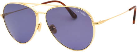 Tom Ford Dashel-02 glanzende diepgouden zonnebril Roségoud