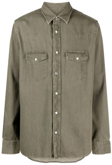 Tom Ford Denim Overhemd van Katoenen Keperstof Tom Ford , Green , Heren - XL