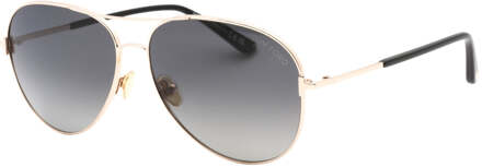 Tom Ford Ft0823 28D Clark rosegouden zonnebril - maat Roségoud