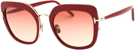 Tom Ford FT0945 66T Virgina gouden zonnebril Rood