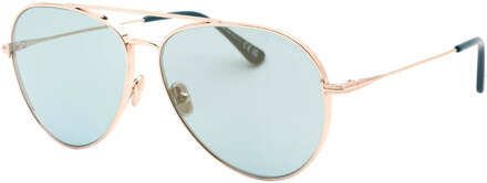 Tom Ford Ft0996 28X glanzende rosegouden zonnebril Roségoud