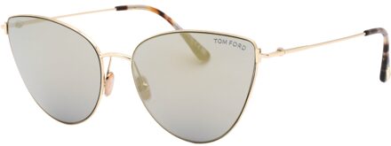Tom Ford FT1005 28B Anais-02 glanzende ros�gouden zonnebril Roségoud - One Size