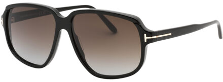 Tom Ford FT1024 Anton 01B Glanzend zwarte zonnebril - maat