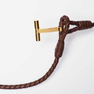 Tom Ford Gevlochten Leren Armband in Bruin