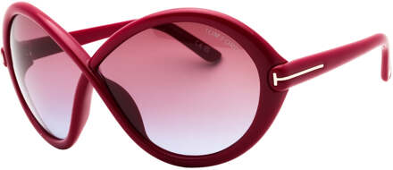 Tom Ford glanzende fuxia montuur violette zonnebril - maat