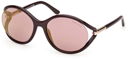 Tom Ford Gradient Zonnebril in Glanzend Donkerbruin Tom Ford , Brown , Unisex - 59 MM