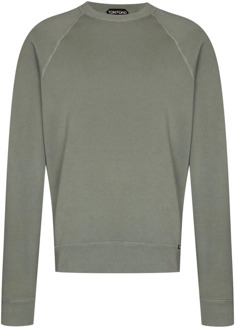 Tom Ford Grijze Katoenen Sweatshirt met Lange Mouwen Tom Ford , Gray , Heren