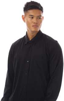 Tom Ford Herenhemd Tom Ford Zijden Katoen Blend Button Down in Zwart