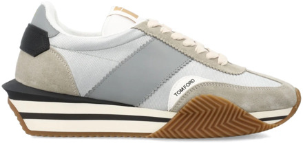 Tom Ford James Sneakers Zilver+crème Ss24 Tom Ford , Multicolor , Heren - 40 Eu,43 Eu,41 Eu,40 1/2 Eu,44 Eu,43 1/2 Eu,41 1/2 Eu,42 Eu,42 1/2 EU