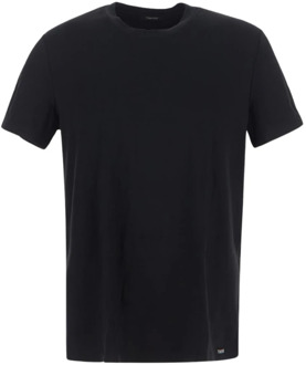 Tom Ford Klassiek Crewneck T-Shirt Tom Ford , Black , Heren - M,S