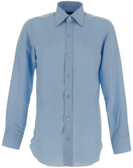 Tom Ford Klassiek Katoenen Overhemd Tom Ford , Blue , Heren - L