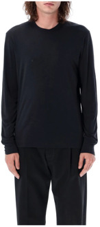 Tom Ford Klassiek T-shirt met lange mouwen - Zwart Tom Ford , Black , Heren - Xl,M