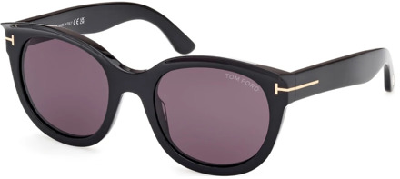 Tom Ford Klassieke zonnebril met accessoires Tom Ford , Black , Dames - 54 MM