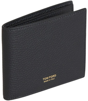 Tom Ford Leather Bifold Wallet Tom Ford , Black , Heren - ONE Size