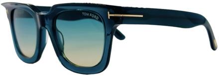 Tom Ford Leigh-02 Vierkante Zonnebril Blauw Verloop Tom Ford , Blue , Dames - ONE Size