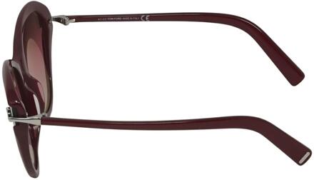 Tom Ford Leigh FT0850 69F rode zonnebril Rood - One Size