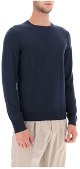Tom Ford Luxe Fijne Wol Crew-Neck Sweater Tom Ford , Blue , Heren - M