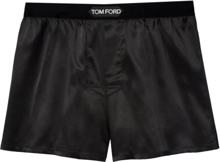 Tom Ford Luxe Zijden Boxershorts voor Strandkleding Tom Ford , Black , Heren - Xl,L,M,S