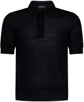 Tom Ford Luxe Zwarte Polo Shirt voor Heren Tom Ford , Black , Heren - M