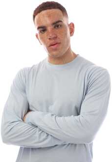 Tom Ford Men's Tom Ford Lyocell Cotton Long Sleeve T-Shirt in Light Blue Blauw