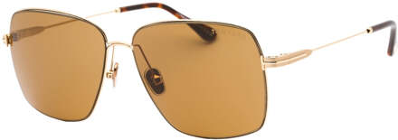 Tom Ford Pierre-02 bruine lens gouden zonnebril Roségoud
